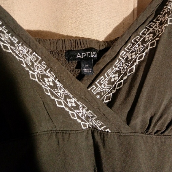 Olive Mini Dress by Apt 9, spaghetti straps - Picture 3 of 5